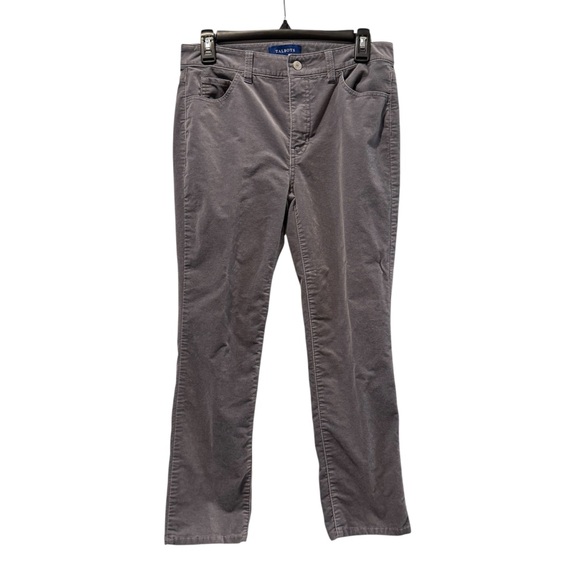 Talbots High Waist Straight Leg Soft Touch Pants Charcoal Grey Size 4P - Picture 1 of 6